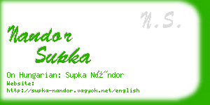 nandor supka business card